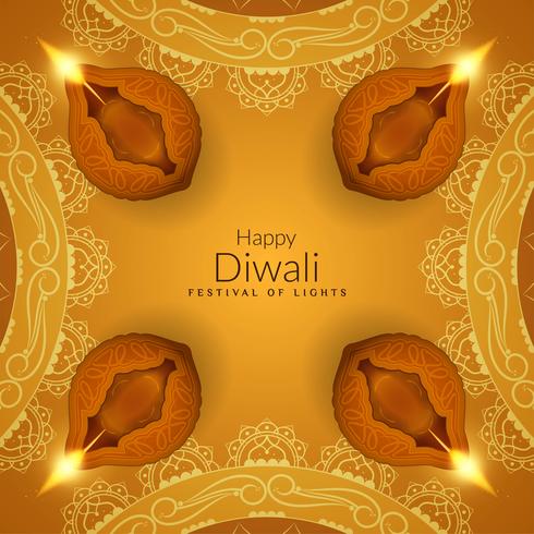 Abstract Happy Diwali beautiful religious background vector