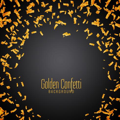 Abstract golden confetti background vector