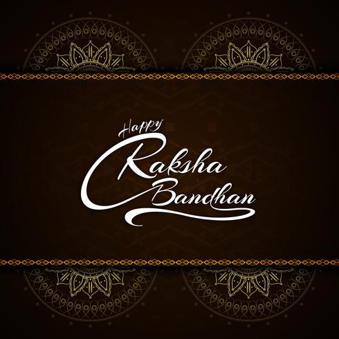 Resumen feliz Raksha bandhan texto diseño festival fondo vector