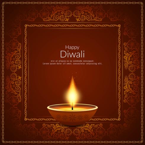 Abstract Happy Diwali Indian festival background vector