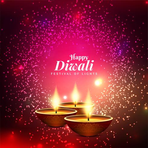 Fondo decorativo hermoso abstracto feliz Diwali vector