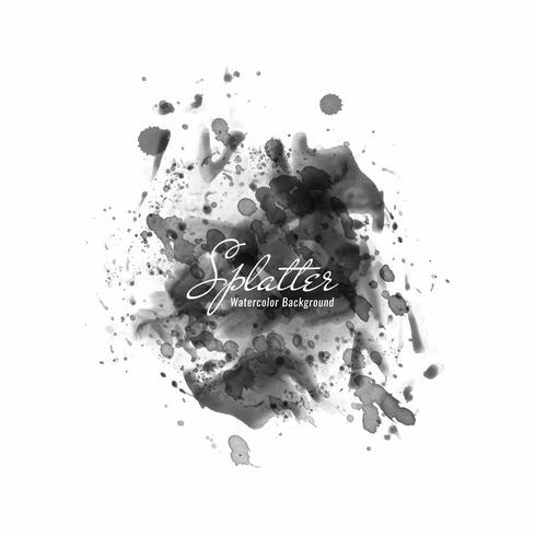 Abstract black watercolor splatter background vector