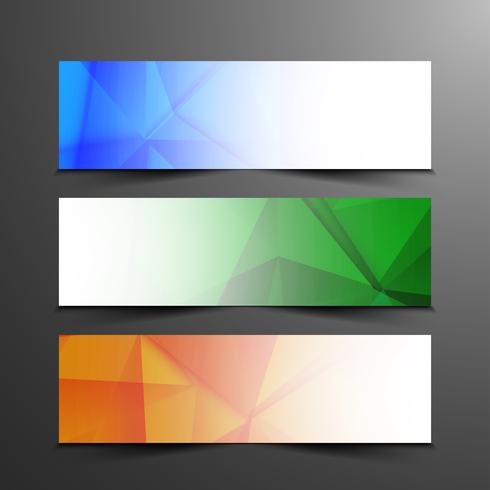 Conjunto de banners moderno abstracto vector