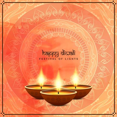 Abstract Happy Diwali festival greeting background vector