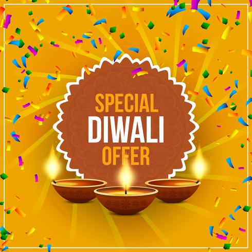 Resumen feliz Diwali oferta oferta fondo vector