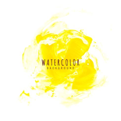 Abstract yellow watercolor design background vector