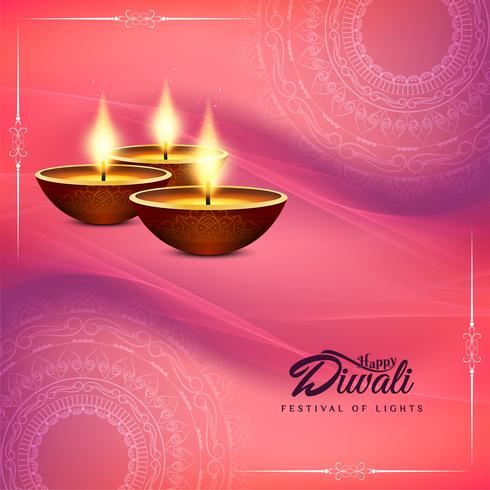 Fondo abstracto decorativo de Diwali feliz vector