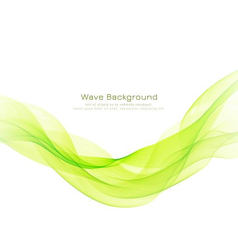 Abstract green wave decorative elegant background vector