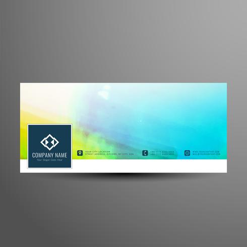 Abstract colorful facebook timeline banner template vector