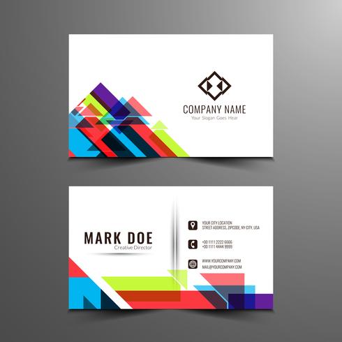 Abstract colorful modern business card template  vector