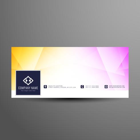 Plantilla de banner de Facebook línea de tiempo abstracta vector