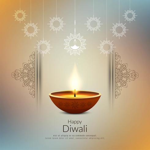 Fondo abstracto feliz diwali vector