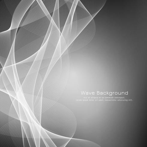 Abstract grey wave background design vector