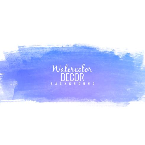 Abstract colorful blue watercolor stroke design background illus vector