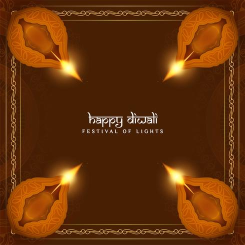 Abstract Happy Diwali festival greeting background vector