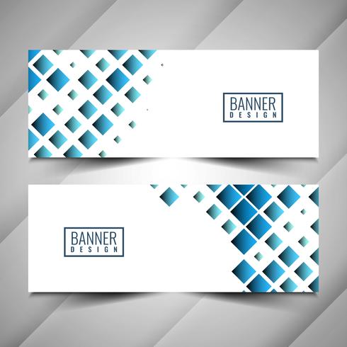 Abstract modern banner set vector