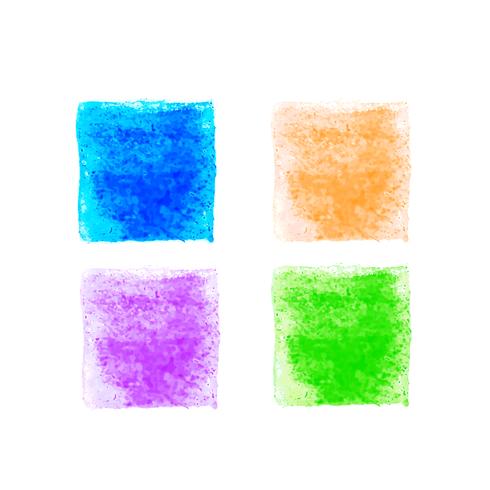 Abstract colorful watercolor shapes set vector