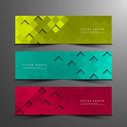 Conjunto de banners moderno abstracto vector