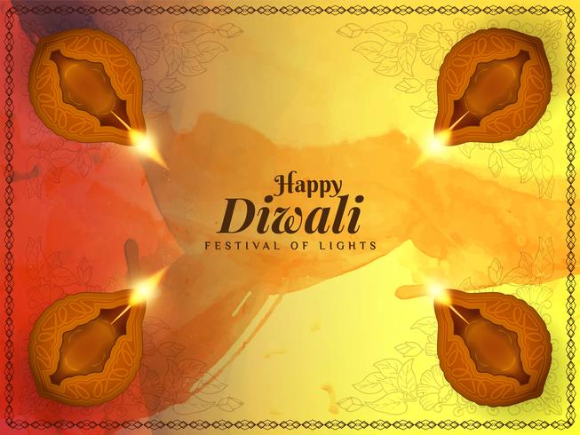 Fondo decorativo abstracto con estilo feliz Diwali vector