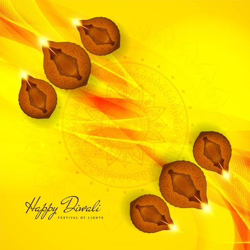 Abstract elegant Happy Diwali religious background vector