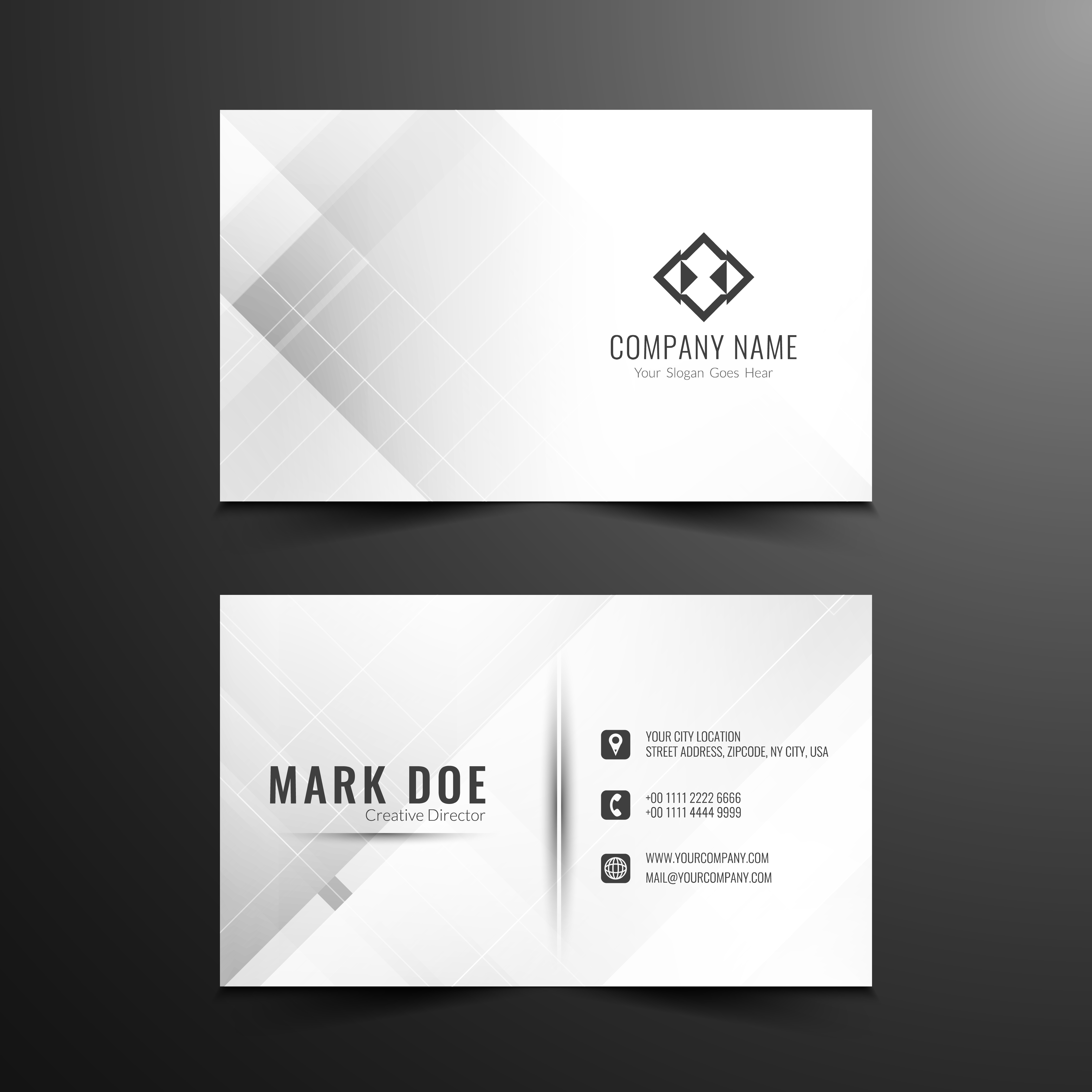 Abstract Modern Business Card Template 253886 Vector Art At Vecteezy