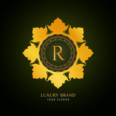 Modern luxury brand logo background vector