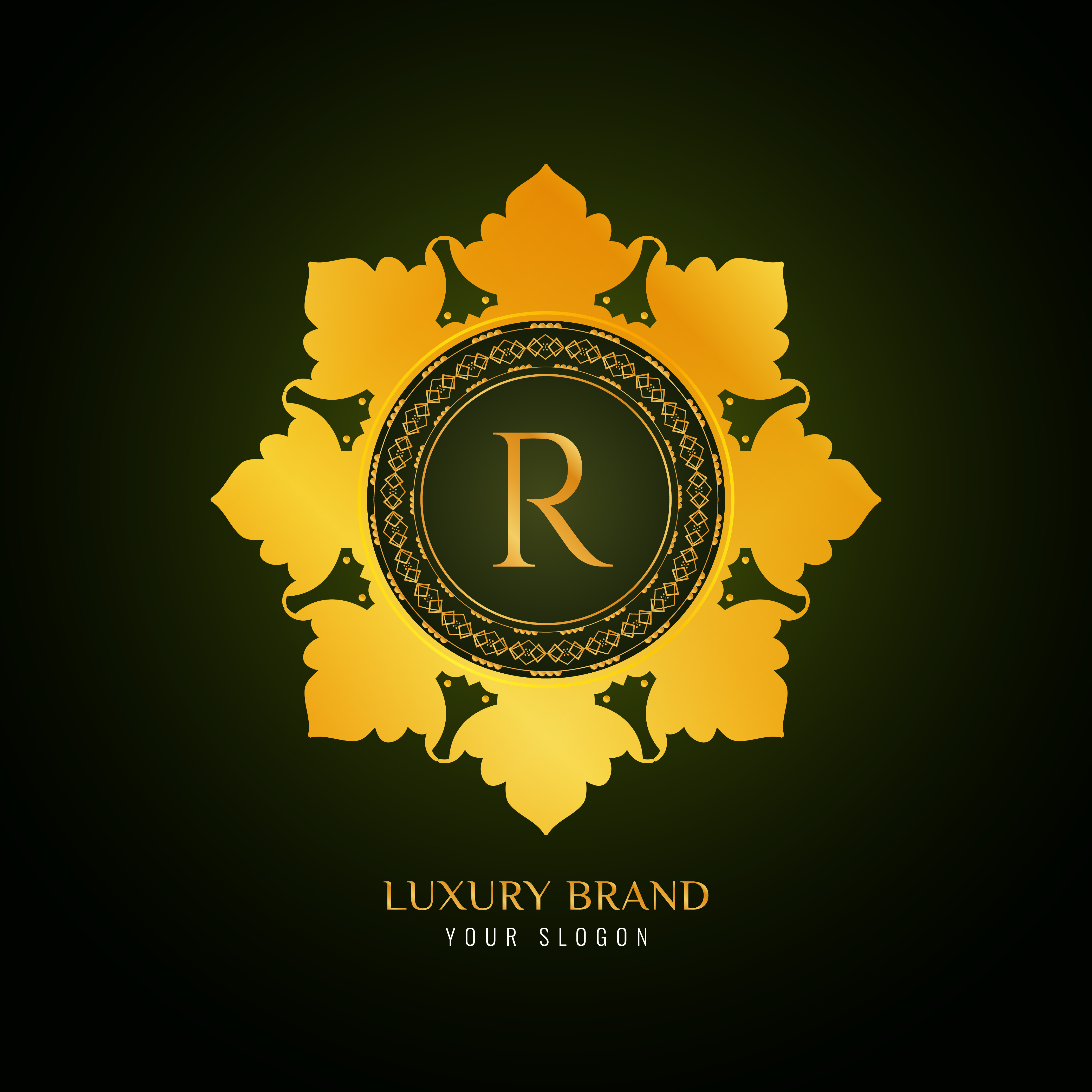 Download Modern luxury brand logo background - Download Free Vectors, Clipart Graphics & Vector Art