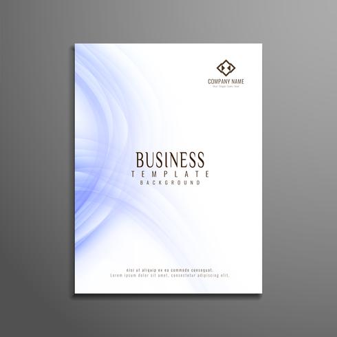 Abstract colorful wavy business flyer template design vector