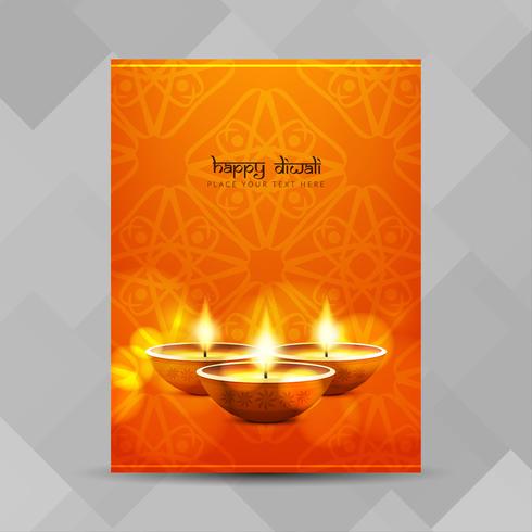 Diseño de folleto abstracto feliz Diwali festival vector