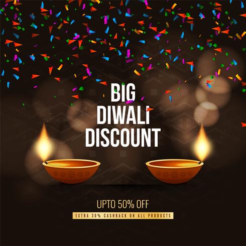 Abstract Happy Diwali festival offer background vector