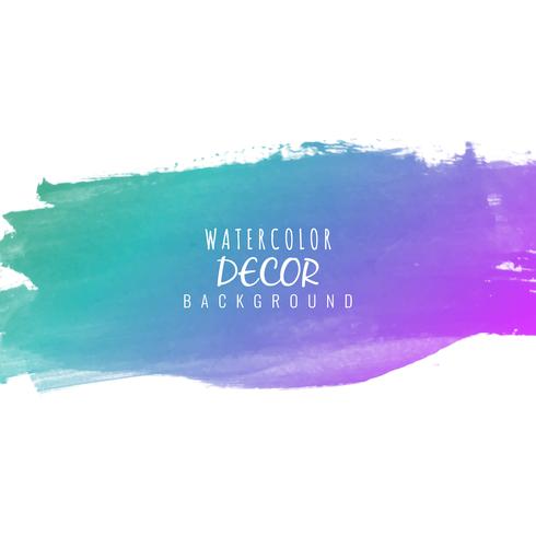 Abstract colorful watercolor stroke design elegant background vector