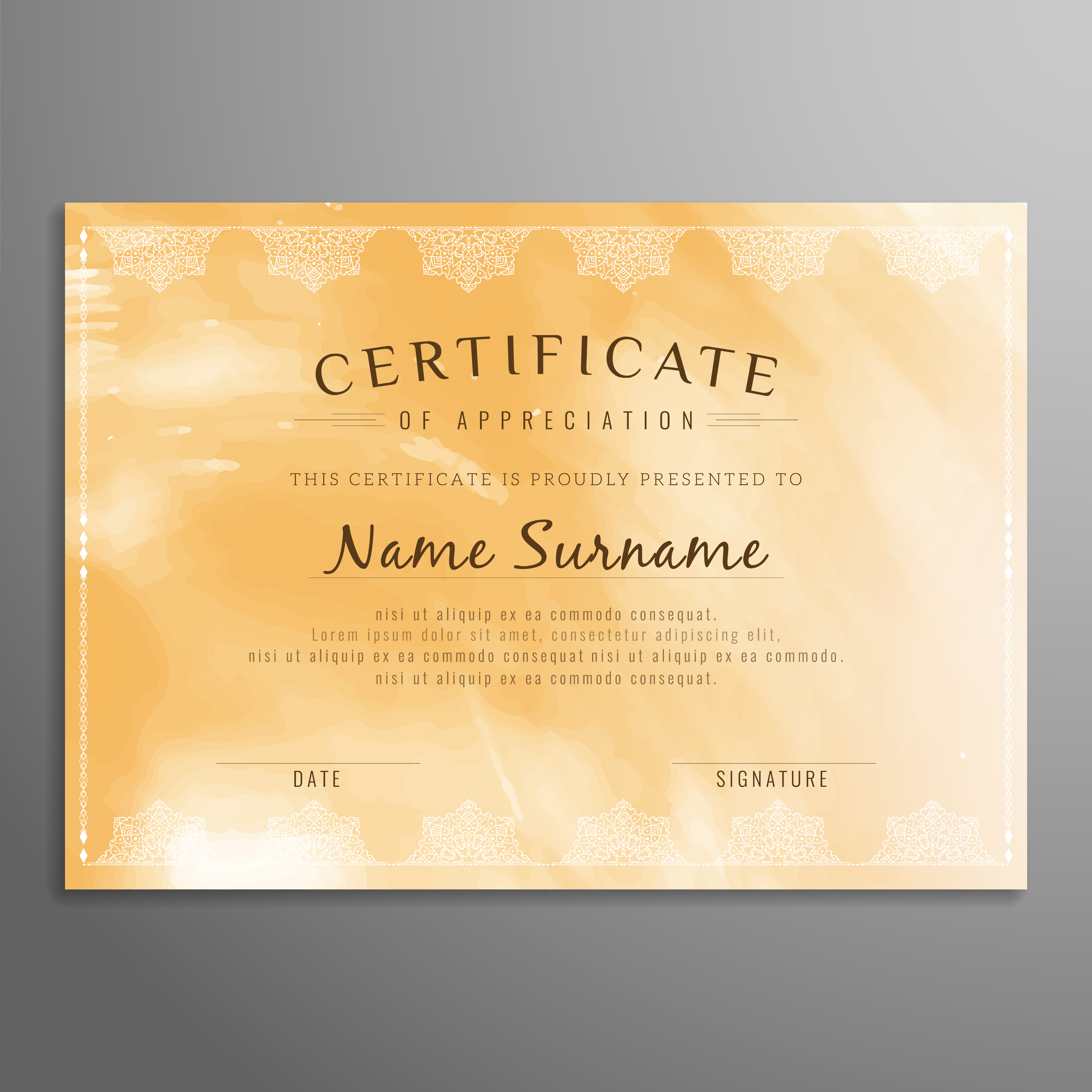 Abstract modern certificate design template 254003 Vector Art at Vecteezy