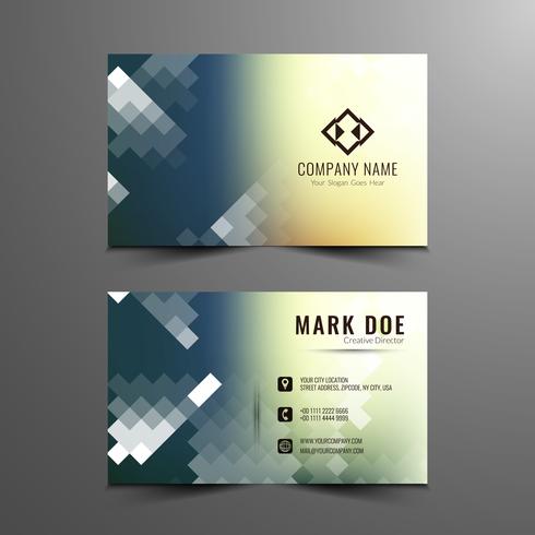 Abstract elegant mosaic business card template  vector