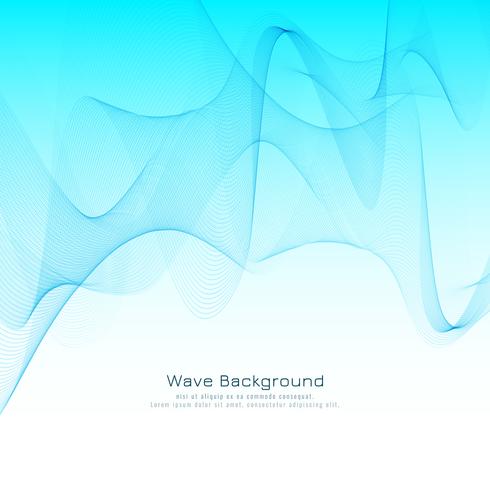 Abstract blue wave background vector