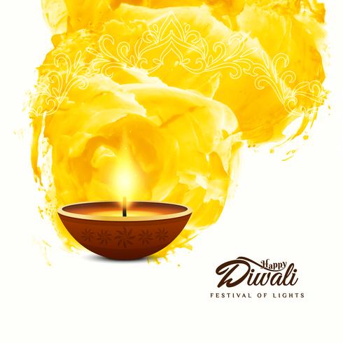 Fondo decorativo abstracto artístico feliz diwali vector