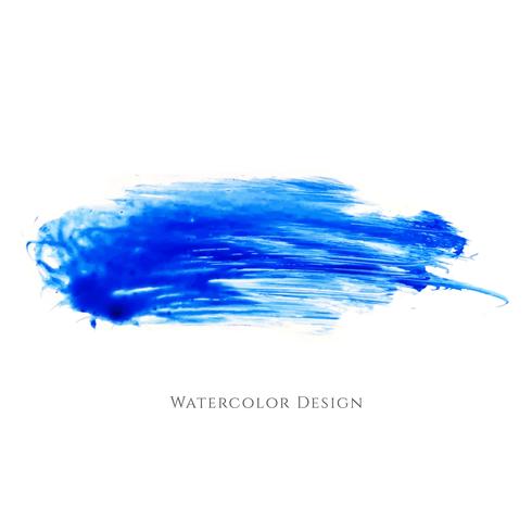 Abstract blue watercolor strokes design vector