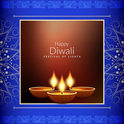 Resumen feliz Diwali festival saludo fondo vector