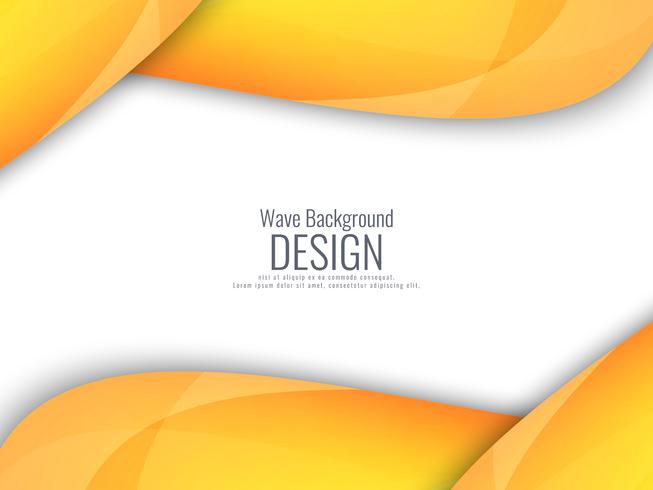 Abstract yellow wavy background vector