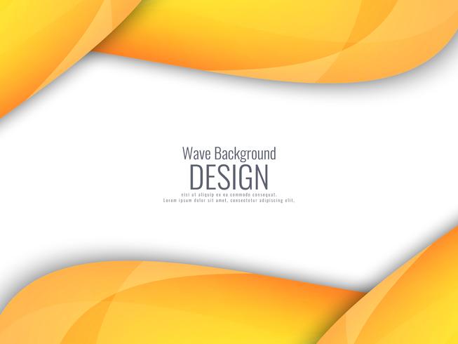 Abstract yellow wavy background vector