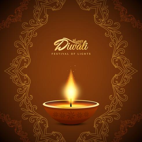 Abstract Happy Diwali Indian festival background design vector