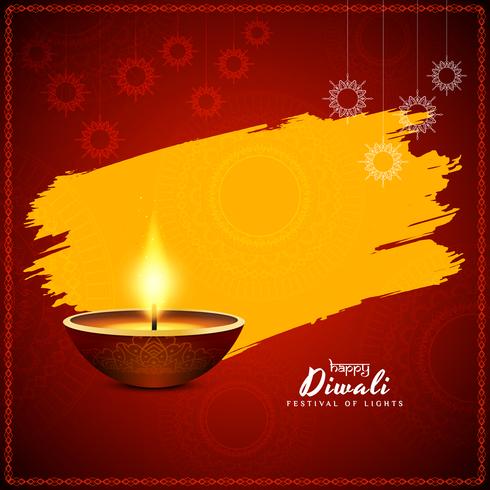 Resumen hermoso feliz Diwali festival saludo fondo vector
