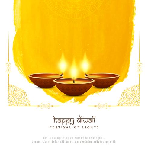 Fondo decorativo abstracto artístico feliz diwali vector