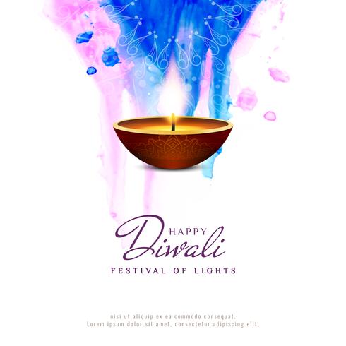 Fondo artístico abstracto feliz Diwali vector