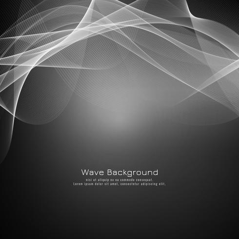 Abstract grey wave elegant background vector