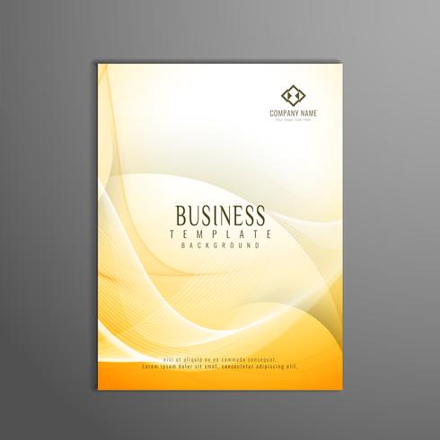Abstract bright wave business flyer template design vector