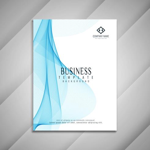 Abstract wavy business brochure template design vector