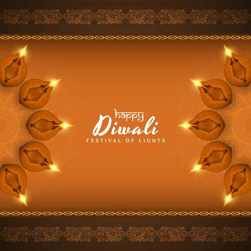 Fondo decorativo hermoso abstracto feliz Diwali vector