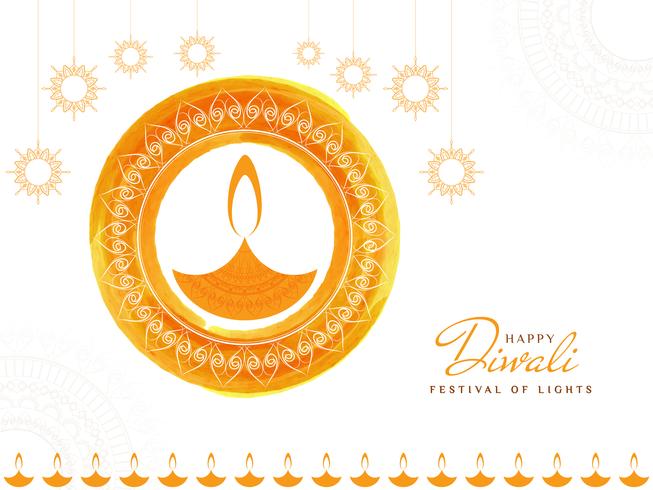 Abstract beautiful Happy Diwali festival greeting background vector