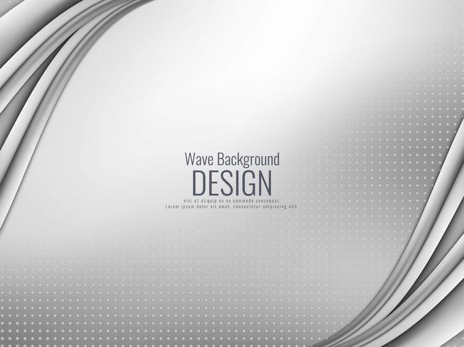 Abstract elegant grey wavy background vector
