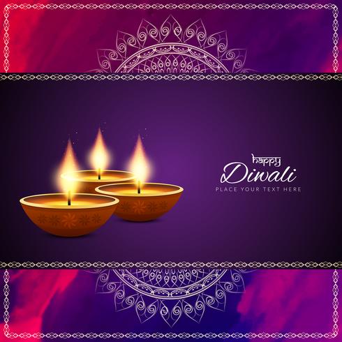 Fondo abstracto decorativo de Diwali feliz vector